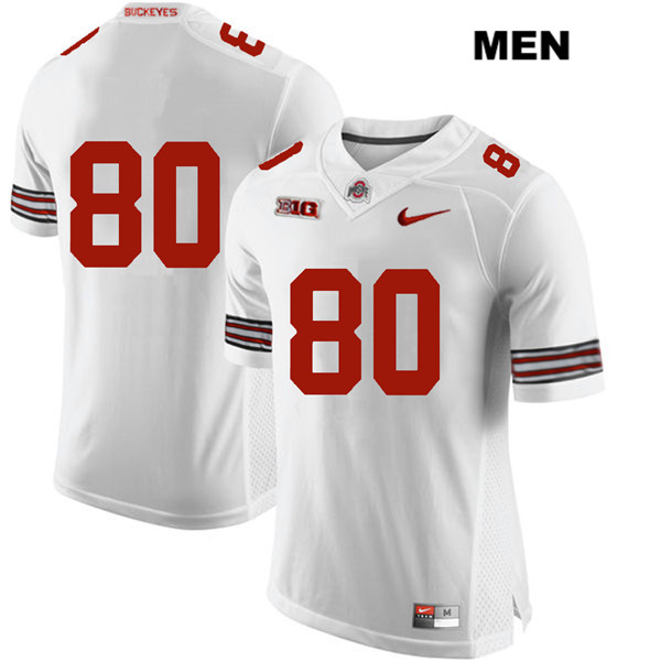 Ohio State Buckeyes Men's C.J. Saunders #80 White Authentic Nike No Name College NCAA Stitched Football Jersey YL19H25DQ